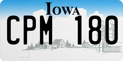 IA license plate CPM180