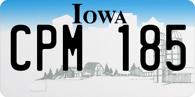 IA license plate CPM185