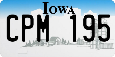 IA license plate CPM195