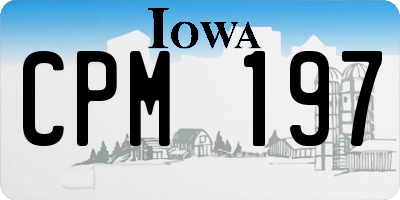 IA license plate CPM197