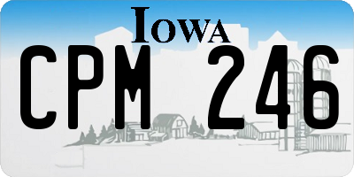IA license plate CPM246