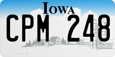 IA license plate CPM248