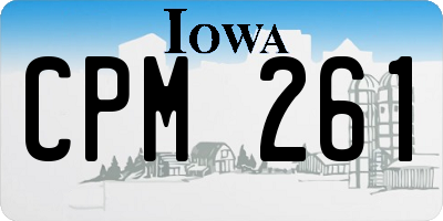 IA license plate CPM261