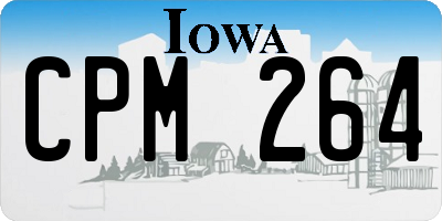 IA license plate CPM264
