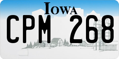 IA license plate CPM268