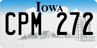 IA license plate CPM272