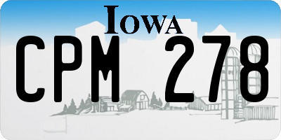 IA license plate CPM278