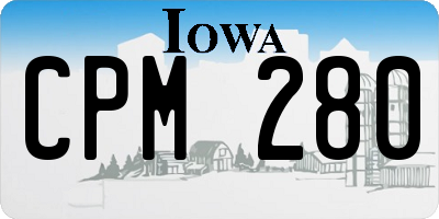 IA license plate CPM280