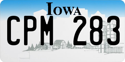 IA license plate CPM283