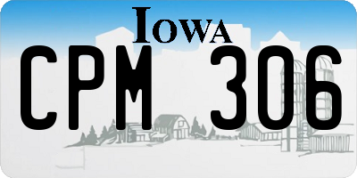 IA license plate CPM306