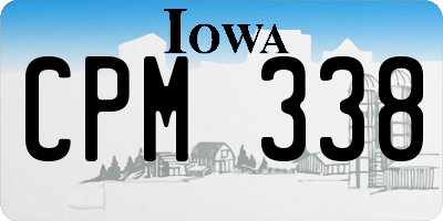 IA license plate CPM338