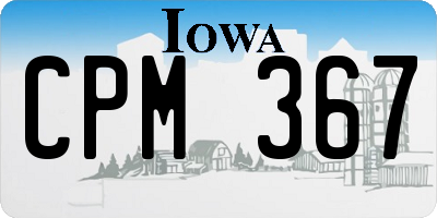 IA license plate CPM367