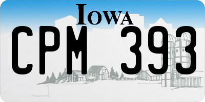 IA license plate CPM393