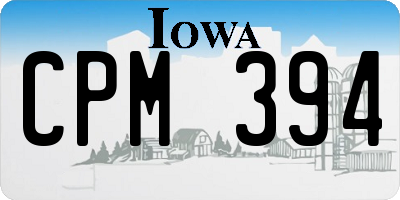 IA license plate CPM394