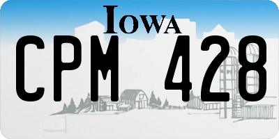 IA license plate CPM428
