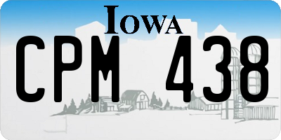 IA license plate CPM438