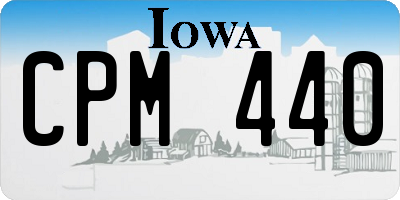 IA license plate CPM440