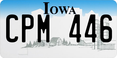 IA license plate CPM446