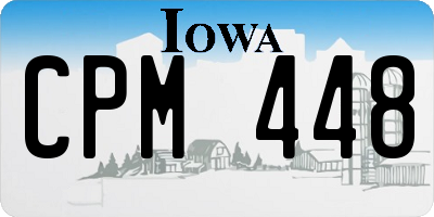 IA license plate CPM448