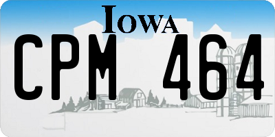 IA license plate CPM464