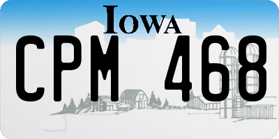 IA license plate CPM468