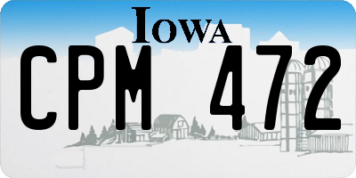 IA license plate CPM472
