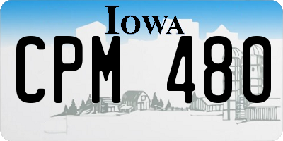 IA license plate CPM480