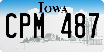 IA license plate CPM487