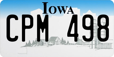 IA license plate CPM498