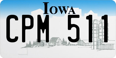 IA license plate CPM511