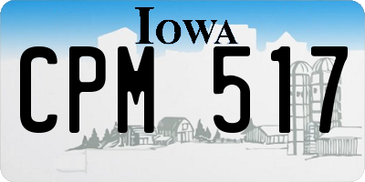 IA license plate CPM517