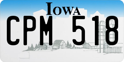 IA license plate CPM518