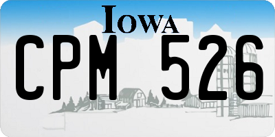 IA license plate CPM526