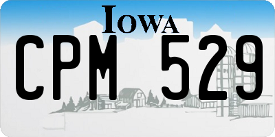 IA license plate CPM529