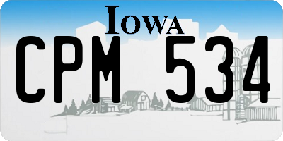 IA license plate CPM534