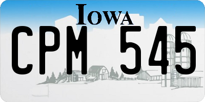 IA license plate CPM545