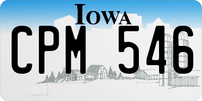 IA license plate CPM546