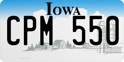 IA license plate CPM550