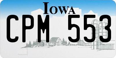 IA license plate CPM553