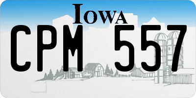 IA license plate CPM557