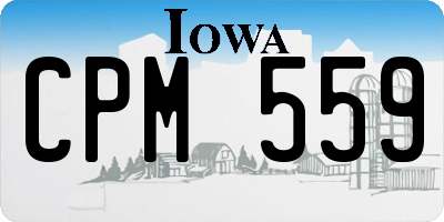 IA license plate CPM559