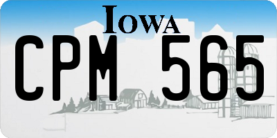 IA license plate CPM565
