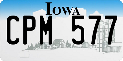 IA license plate CPM577