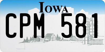 IA license plate CPM581