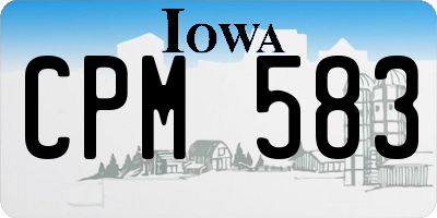 IA license plate CPM583