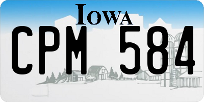 IA license plate CPM584