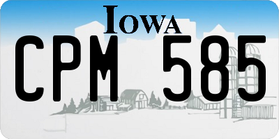 IA license plate CPM585
