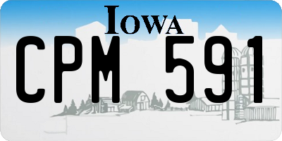 IA license plate CPM591