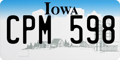 IA license plate CPM598
