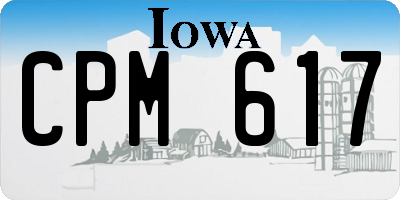 IA license plate CPM617